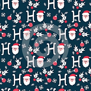 Happy Santa Christmas themes seamless pattern photo