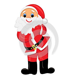 Happy santa claus clapping hands illustration