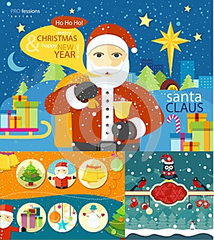 Happy Santa Claus profession series