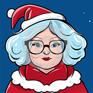 happy santa grandma