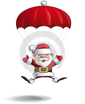 Happy Santa - Parachute Open Hands