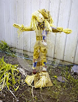 Happy Scarecrow outside nature