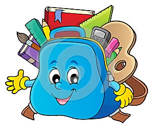 Happy schoolbag topic image 1 photo