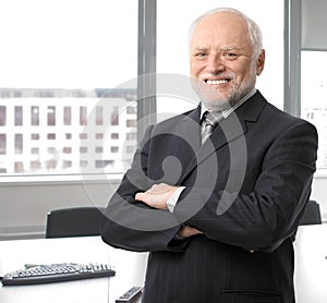 Happy senior businessman