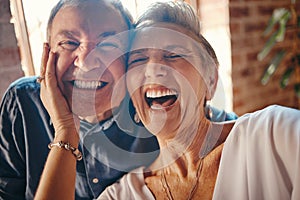 Happy senior couple, funny selfie portrait in retirement and embrace marriage lifestyle on Rome holiday. Woman show