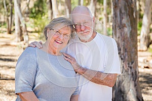 Happy Senior Couple Portrait Outdoors