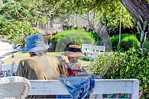 Happy senior couple relaxing