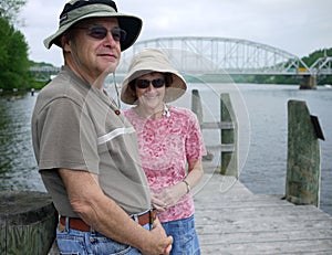 Happy Senior Couple at waterfront