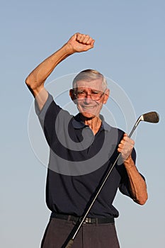 Happy Senior Golfer