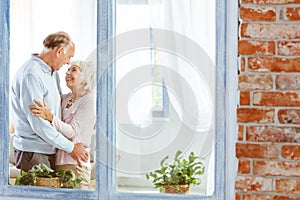 Seniors looking at each other