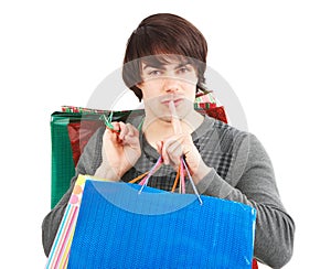 Happy shopping man