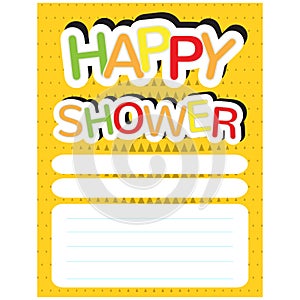 Happy shower invitational card