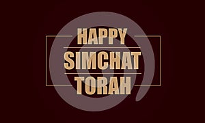 Happy Simchat Torah text and background illustration design