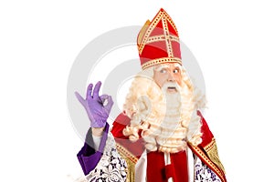 Happy Sinterklaas on white background