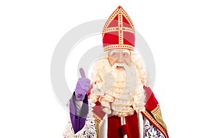 Happy Sinterklaas on white background