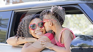 Happy sisters or friends on a Summer Joy Ride