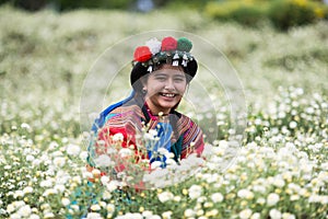 Happy smile hill tribe Chrysanthemum garden