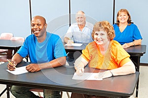 Happy Smiling Adult Education Class