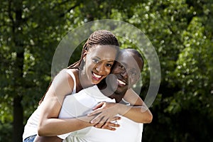 Happy smiling African couple