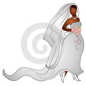 Happy Smiling Bride Clip Art