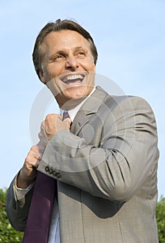 Happy smiling businessman.