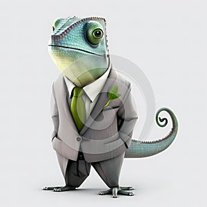 Chameleon Businessman. Generative AI