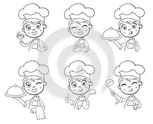 Happy smiling Chef Cook collection