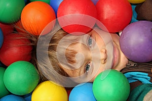 Happy smiling child playing