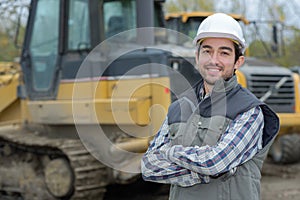 happy smiling construction worker