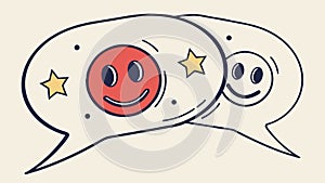 Happy and Smiling Face Chat Bubbles, vector design Generative AI