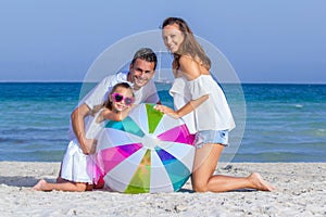 Happy smiling family vacations