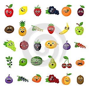 Happy smiling fruits.