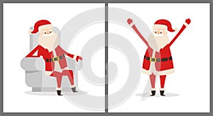 Happy Smiling Santa Claus Vector Illustration