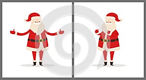 Happy Smiling Santa Claus Vector Illustration