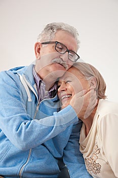 Happy smiling senior couple