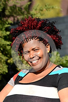 Happy smiling South African Xhosa woman photo