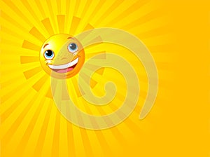 Happy Smiling Sun Summer Background