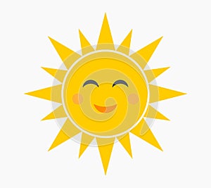 Happy smiling sun symbol