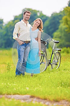 Happy and Smiling Young Caucasian Couple Having Romantic Time To