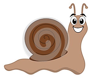 A happy snail brown