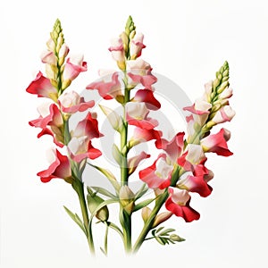 Happy Snapdragon: A Beautiful White Flower With Pink Tips