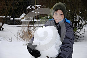 Happy in snow