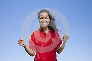 Happy spanish supporter