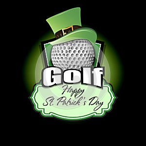 Happy St. Patrick day and Golf ball