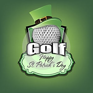 Happy St. Patrick day and Golf ball