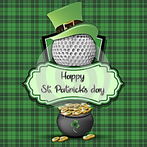 Happy St. Patrick day and Golf ball