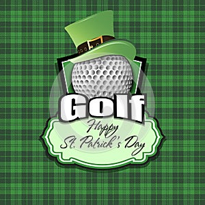 Happy St. Patrick day and Golf ball