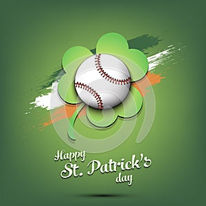 Happy St. Patrick`s day and baseball ball