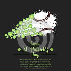 Happy St. Patrick`s day and baseball ball