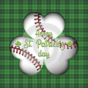 Happy St. Patrick`s day and baseball ball